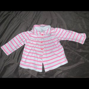 Pink & white striped top